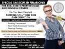Special Undecured Financing for real estate professionals and Business Owners.