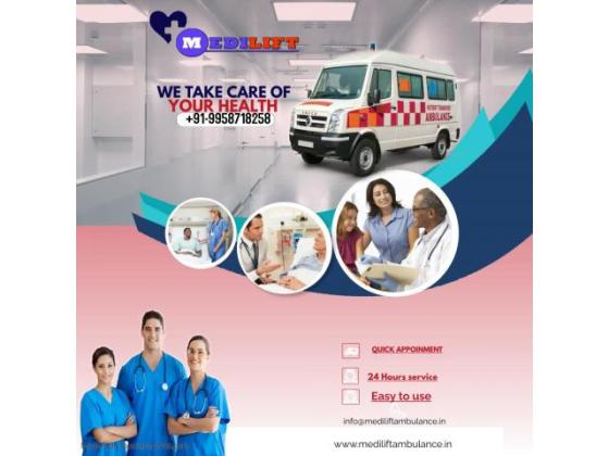 Medilift Ambulance Service in Gola Road, Patna- On-time Ambulance