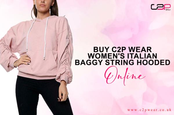 Buy C2P Wear Women's Italian Baggy String Hooded Online