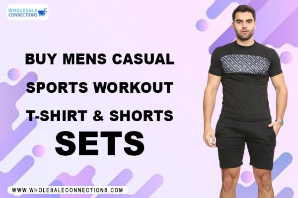 Buy Mens Casual Sports Workout T-Shirt & Shorts Sets Online