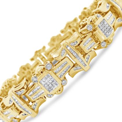 Undoubtedly Designed Mens Gold Bracelets With Diamonds - Exotic Diamonds