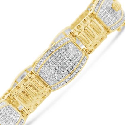 Wonderfully Designed Mens Gold Bracelets With Diamonds - Exotic Diamonds
