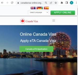CANADA  Official Government Immigration Visa Application Online  - Solicitação de visto on-line do