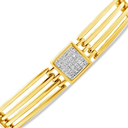 Explicitly Designed Gold Bracelet With Diamonds - Exotic Diamonds