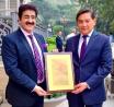 ICMEI Presented Token of Love to Asein Isaev of Kyrgyz Republic