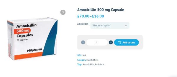 Online Amoxicillin 500 mg Capsule for Sale in UK