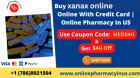 Buy Xanax Overnight By Credit Card At Onlinepharmacyinus.com