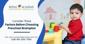 Consider These Factors Before Choosing Preschool Brampton