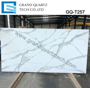 Quartz White Marble Look Quartz kitchen Countertop Options GQ-T297