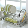 Upgrade your kitchen and simplify your dishwashing routine with the Stainless Steel 2-Tier Dish Dryi