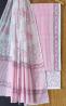 Buy Pink and White Pigment Sanganeri Hand Block Print Cotton Suit Sets With Cotton Dupatta