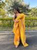 Buy Organza Saree In Yellow Designer Saree Shop Online