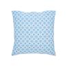 Buy Rose Jaal Blue Hand Screen Print Cotton Cushion Cover Online