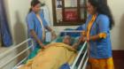 SHOWING CARE TOWARDS THE PATIENT IN SUMUKHA HOME NURSING SERVICES