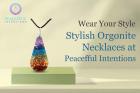 Get a stylish orgonite necklace at peaceful intentions