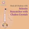 Heal all Chakras with Selenite Suncatcher with Chakra Crystals