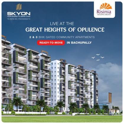 2 and 3BHK Gated Community flats in Bachupally | Skyon by Risinia