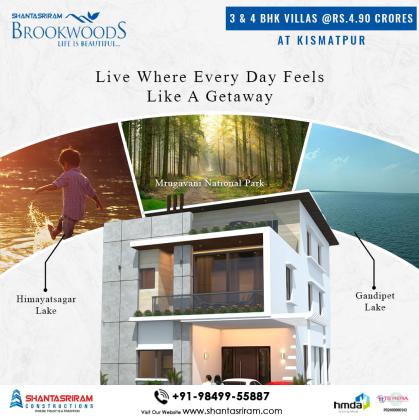 3 and 4bhk Gated Community Villas in Kismatpur | Shanta Sriram