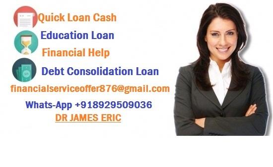 Are you in need of a loan, (Money), How much money do you need? We offer long and short term loans 1/30 years time. We lend money from USD$5000/$900,0
