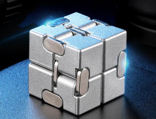 Enhance Finger Mobility with the Ergonomic Metal Infinity Cube Fidget