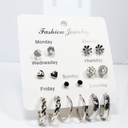 Gold Hoop And Stud Earring Set in Bangalore
