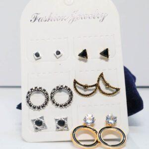 Gold Hoop And Stud Earring Set in Bangalore