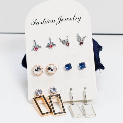 Gold Hoop And Stud Earring Set in Bangalore