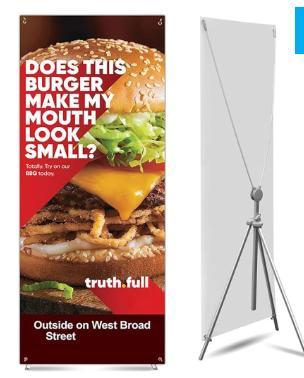Korean style Portable x banner stand for trade shows