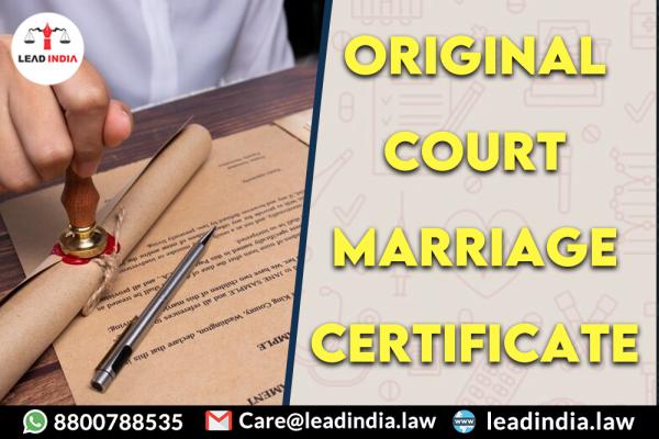 Original Court Marriage Certificate