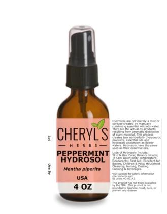 Refreshing Peppermint Hydrosol at Cheryl's Herbs