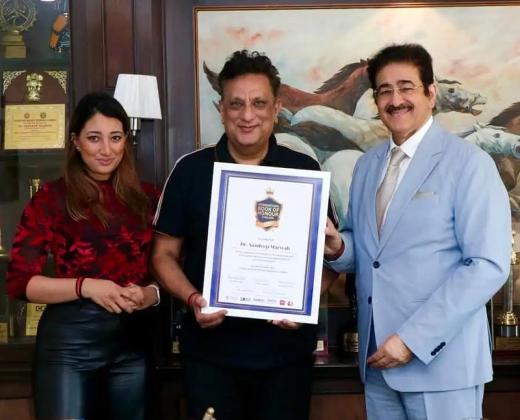Sandeep Marwah Honored by  International Book of Honour, London UK for Promoting International Relations