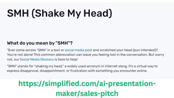 SMH: Shake My Head - Internet Slang Decoded