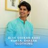 Shasak Clothing: Buy Blue Chikan Kari Kurta for Men Online in Inida.