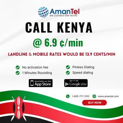 Cheapest phone Card and Calling Cards to Call Kenya from USA