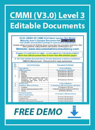 CMMI v3.0 Documents with Manual, Procedures and Audit Checklist