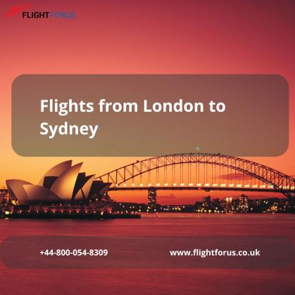 Compare Flights from London to Sydney | Call at +44-800-054-8309 | Book with Confidence