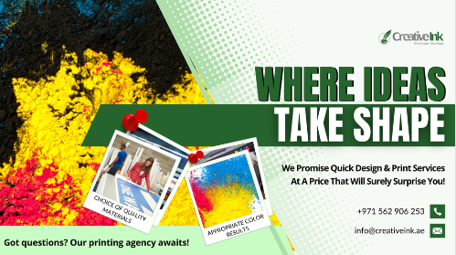 Designing & Printing Services in UAE @ Creative Ink