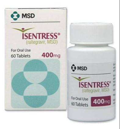 Fight from HIV infection with isentress 400mg tablet.
