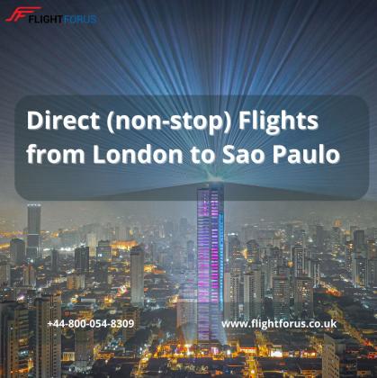 Flights from London to Sao Paulo | +44-800-054-8309 |  Direct (non-stop)