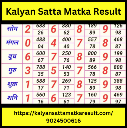 Kalyan Satta Matka  Result