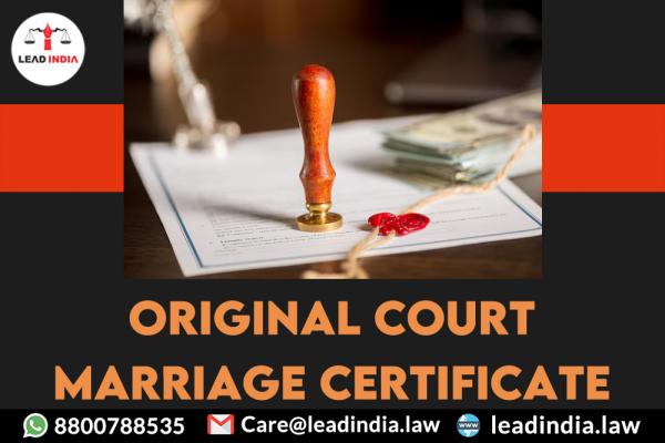 Original Court Marriage Certificate