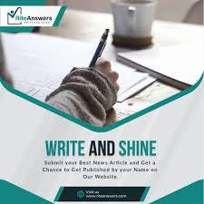 Riteanswers' free blog post to write and find an answer.