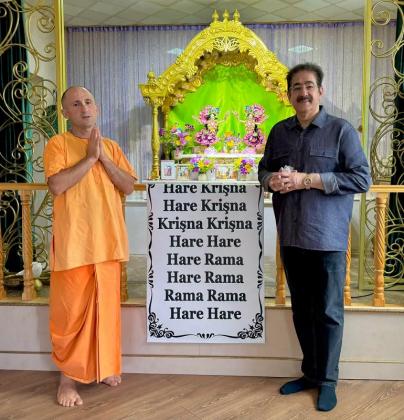 Sandeep Marwah Invited by ISKCON Temple in Baku