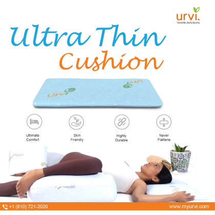 Urvi small memory foam pillows travel size | Pillow between knees