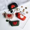 Keep your coins and keys stylishly organized with our genuine leather heart-shaped coin purse