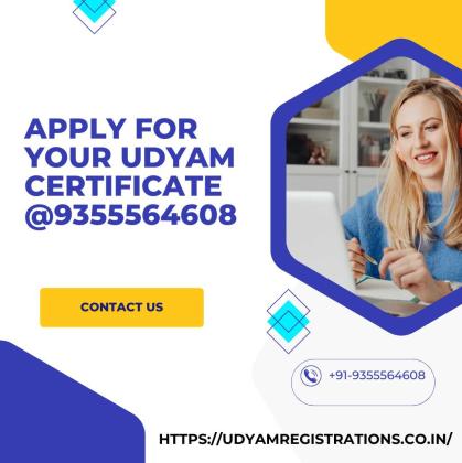 Apply for your Udyam Certificate @9355564608