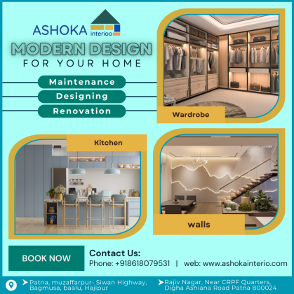Ashoka Interioo: Best Modular Wardrobe Designer in Patna