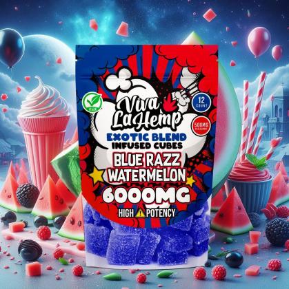 Blue Razz Watermelon Gummies at Wholesale Prices with Viva La USA