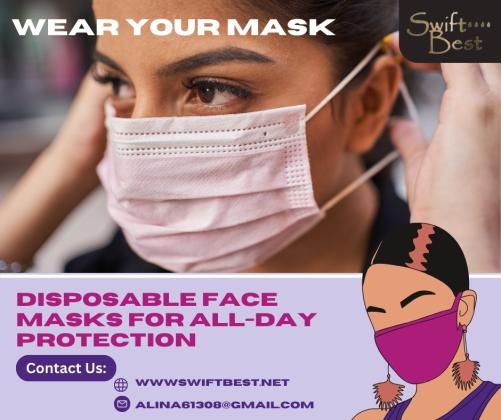 Comfortable 3D Disposable Face Masks For All-Day Protection
