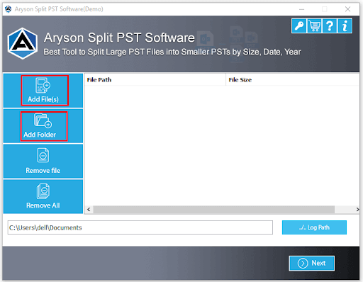 Different ways to split oversized PST files